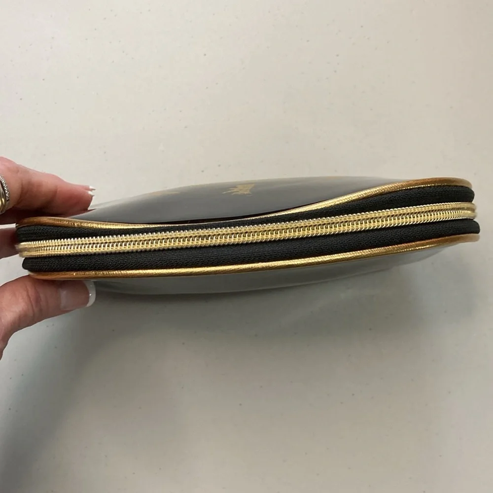 Juicy Couture Black Vinyl Cosmetic Case EXCELLENT CONDITION